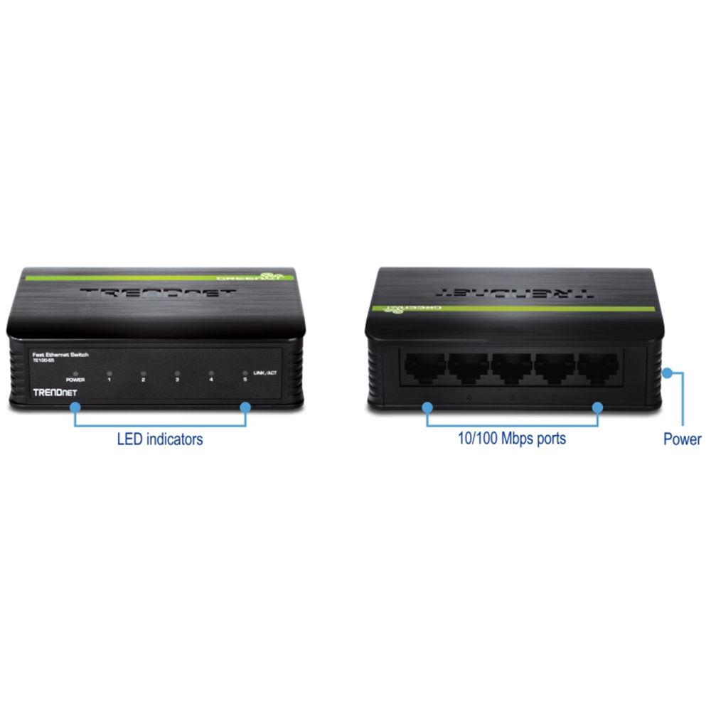 TRENDnet 5-Port 10 100 Mbps Fast Ethernet Switch