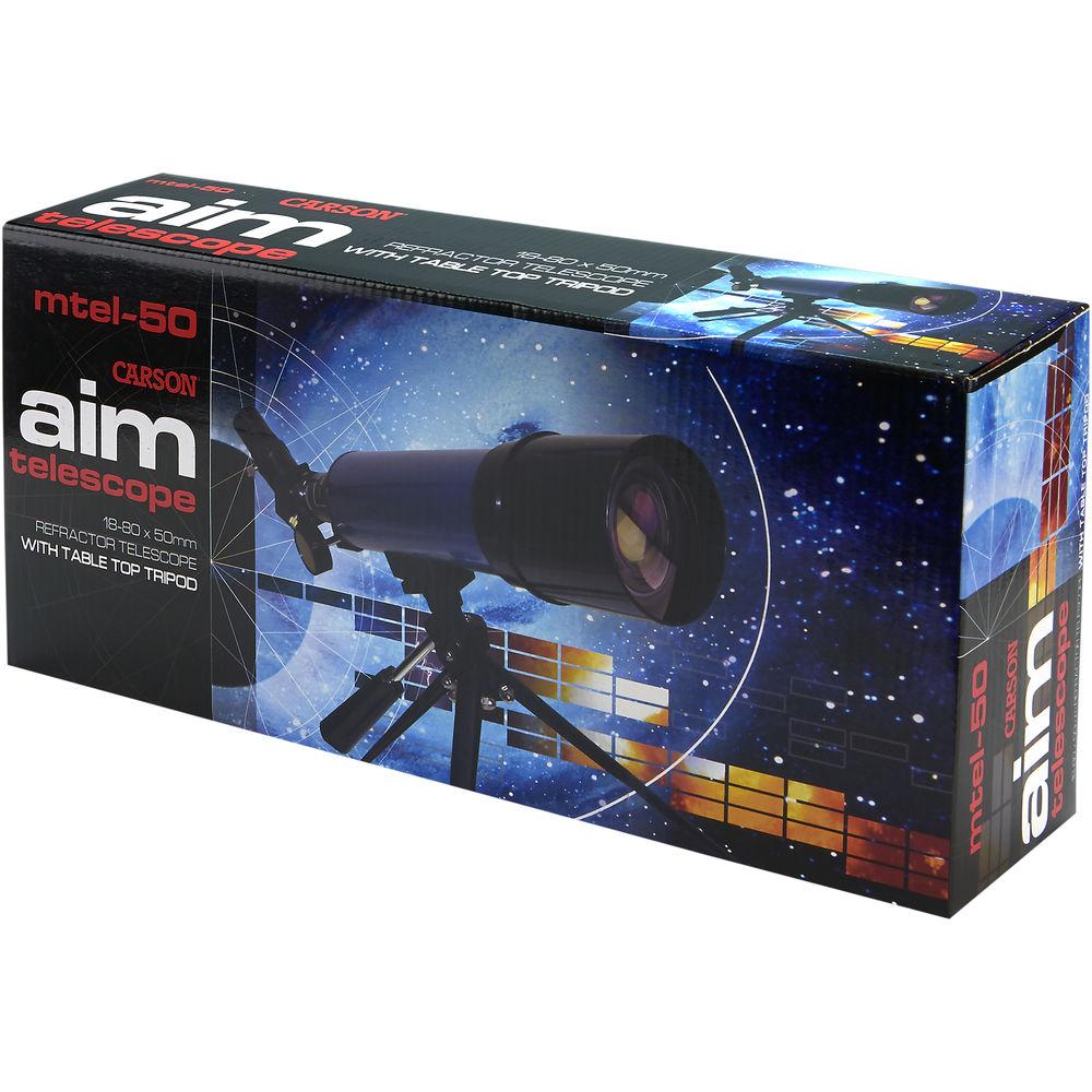 Carson Aim 50mm f 7 Refractor Telescope