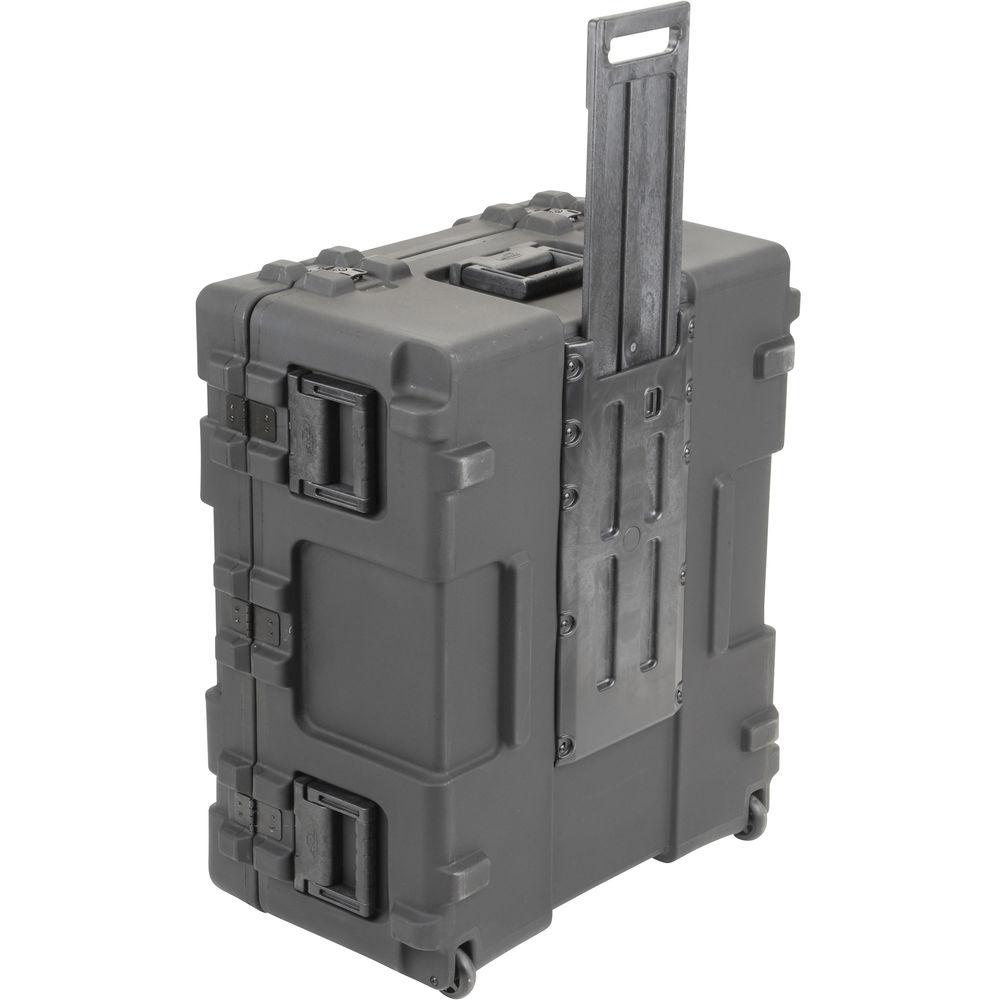 SKB 3R3025-15B-CW Roto-Molded Mil-Standard Utility Case with Cubed Foam Interior and wheels