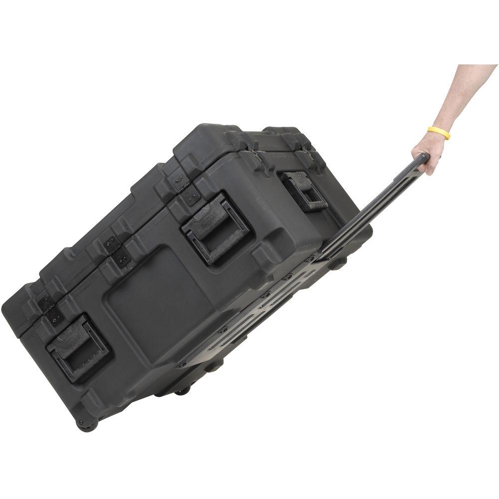 SKB 3R3025-15B-CW Roto-Molded Mil-Standard Utility Case with Cubed Foam Interior and wheels