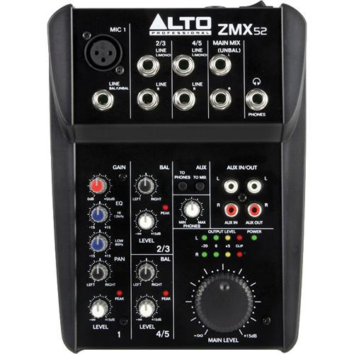 Alto Professional Zephyr ZMX52 5-Channel Compact Audio Mixer
