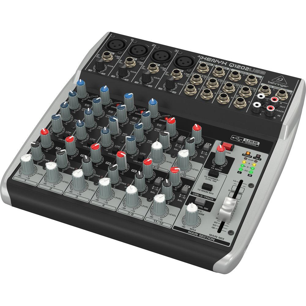 Behringer XENYX Q1202USB 12-Input, 2-Bus Mixer with USB Output