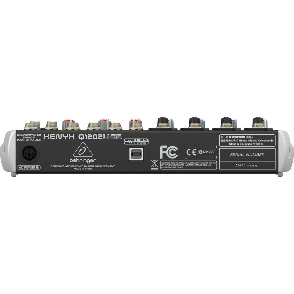 Behringer XENYX Q1202USB 12-Input, 2-Bus Mixer with USB Output