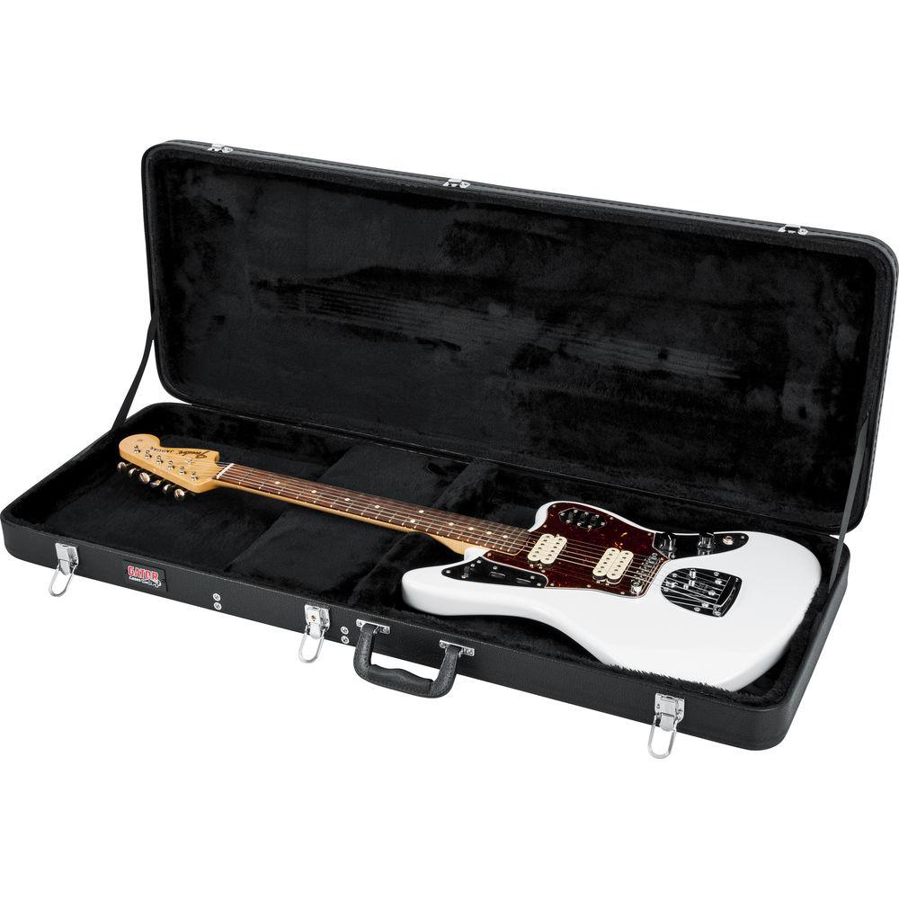 Gator Cases Deluxe Wood Case for Jaguar, Jagmaster and Jazzmaster Style Guitars