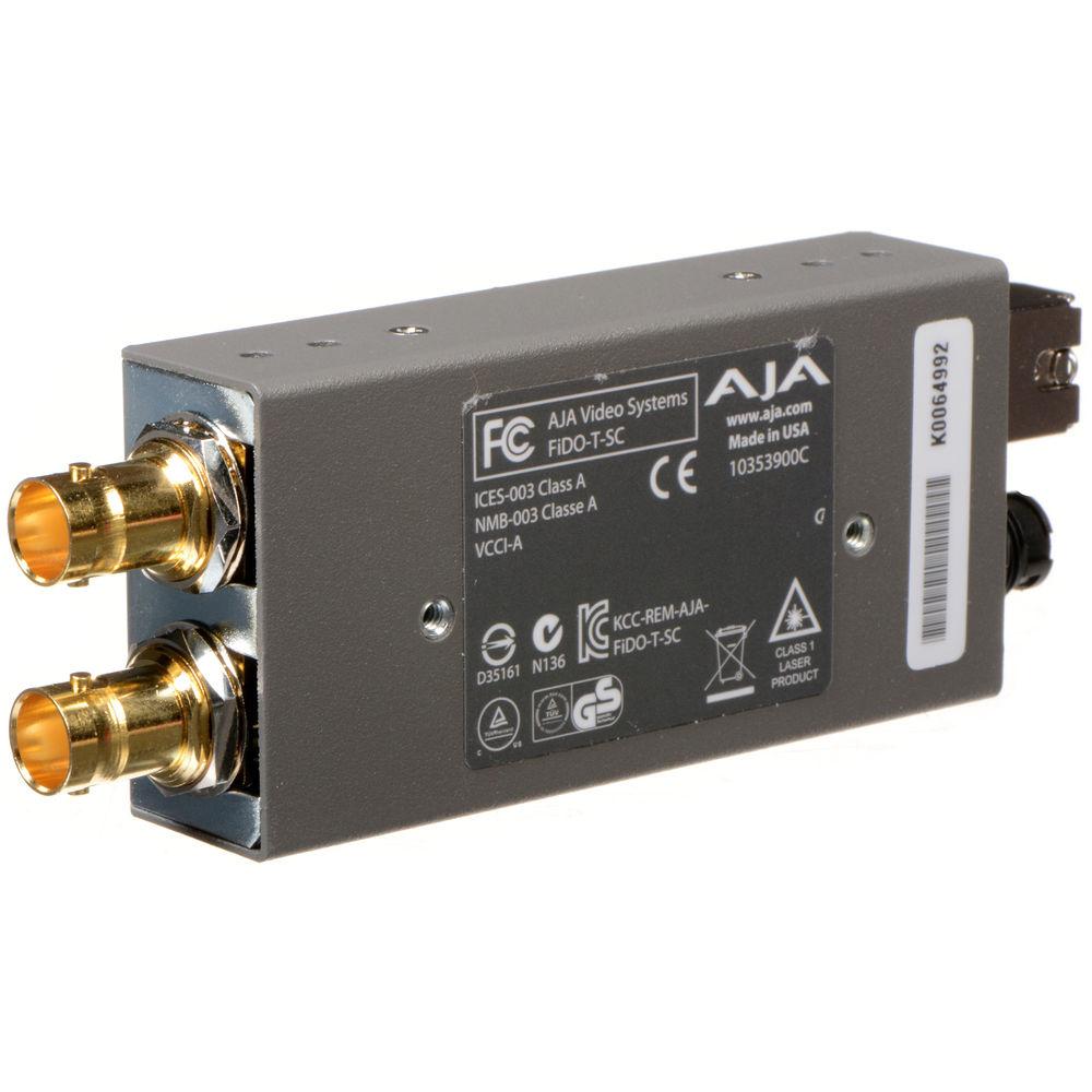 AJA FiDO Single-Channel 3G-SDI to SC Fiber Mini Converter