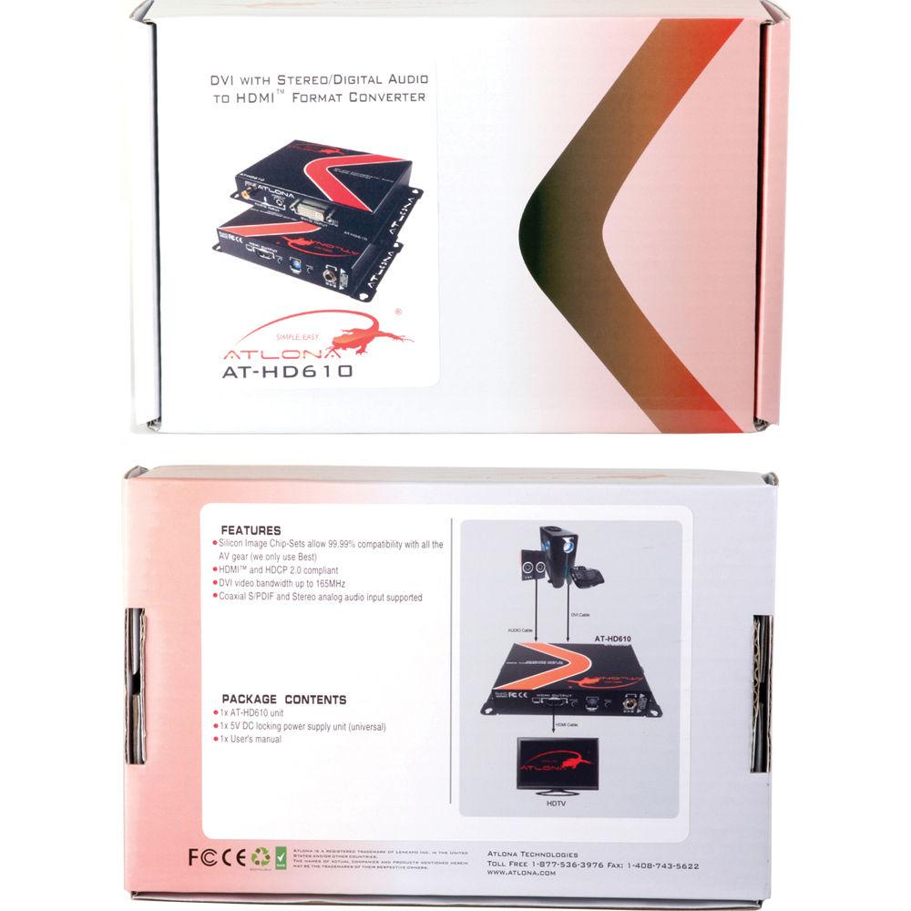Atlona DVI with Analog Digital Audio to HDMI Converter and Embedder