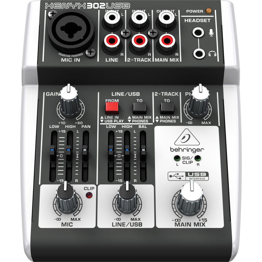 Behringer XENYX 302USB 5-Input Compact Mixer and USB Interface