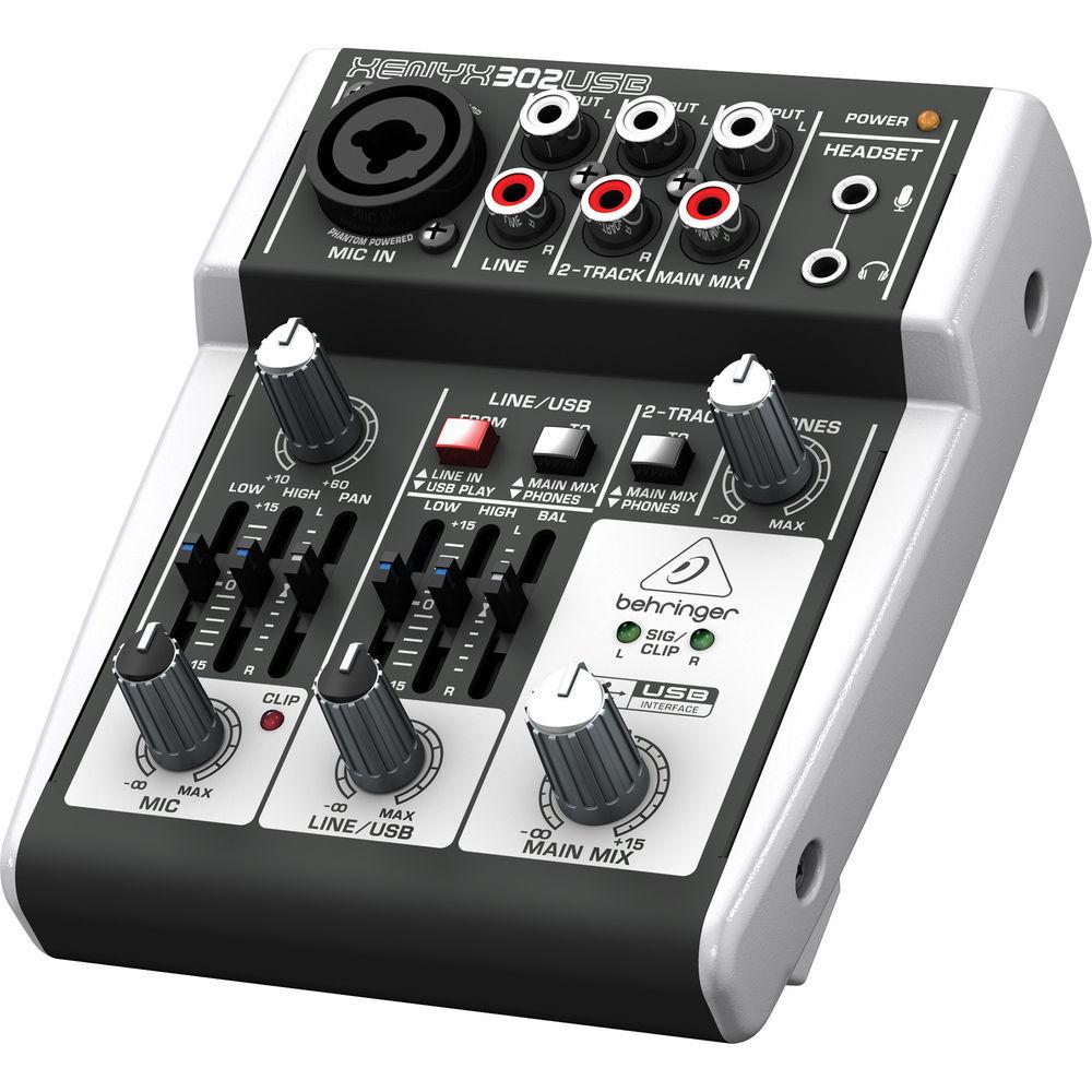 Behringer XENYX 302USB 5-Input Compact Mixer and USB Interface