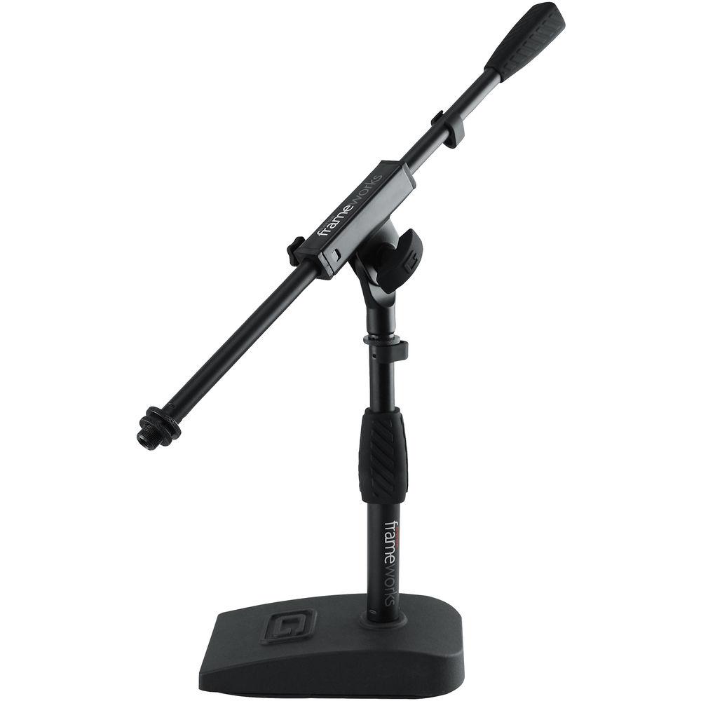 Gator Cases Frameworks Kick Drum Amplifier Compact Mic Stand with Single-Section Boom