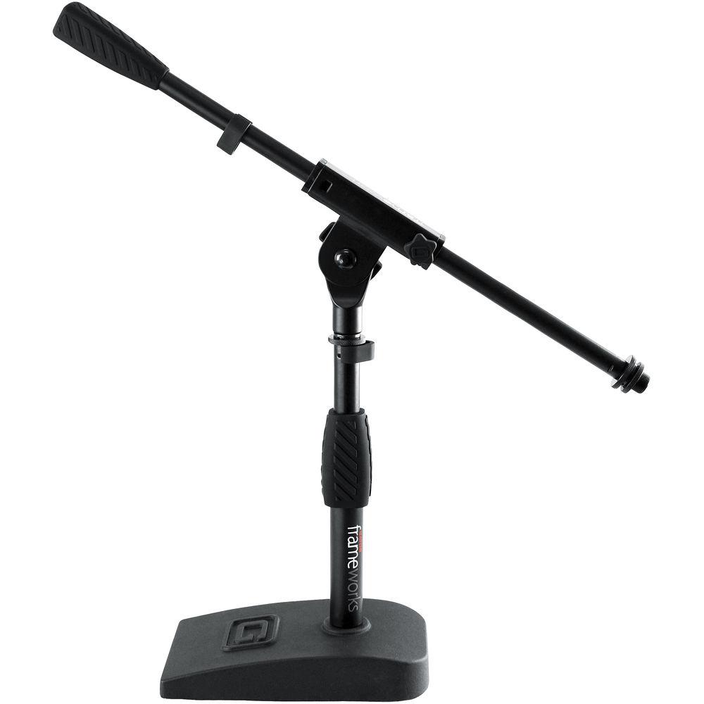Gator Cases Frameworks Kick Drum Amplifier Compact Mic Stand with Single-Section Boom
