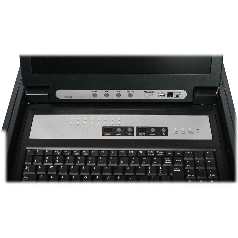 IOGEAR 16-Port LCD Combo KVM Switch with PS 2 KVM Cables