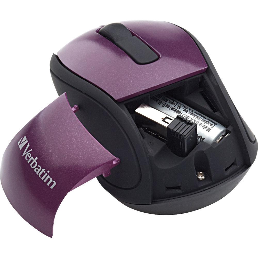 Verbatim Wireless Mini Travel Mouse - Purple