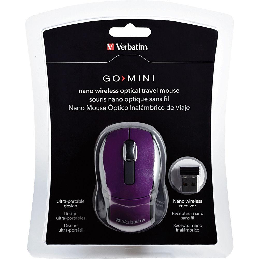 Verbatim Wireless Mini Travel Mouse - Purple