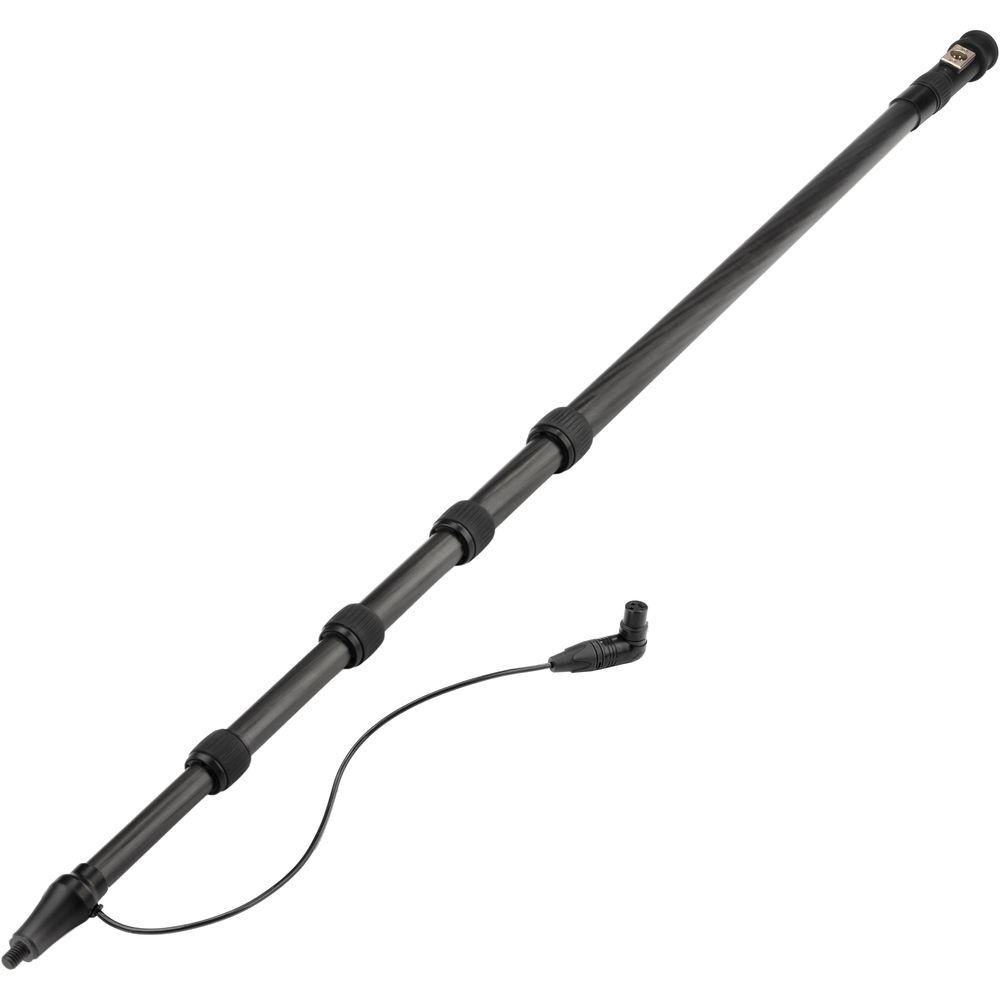 Auray CFP-512R Carbon Fiber Telescoping Boom Pole with Internal Cable & Side Exit XLR Base