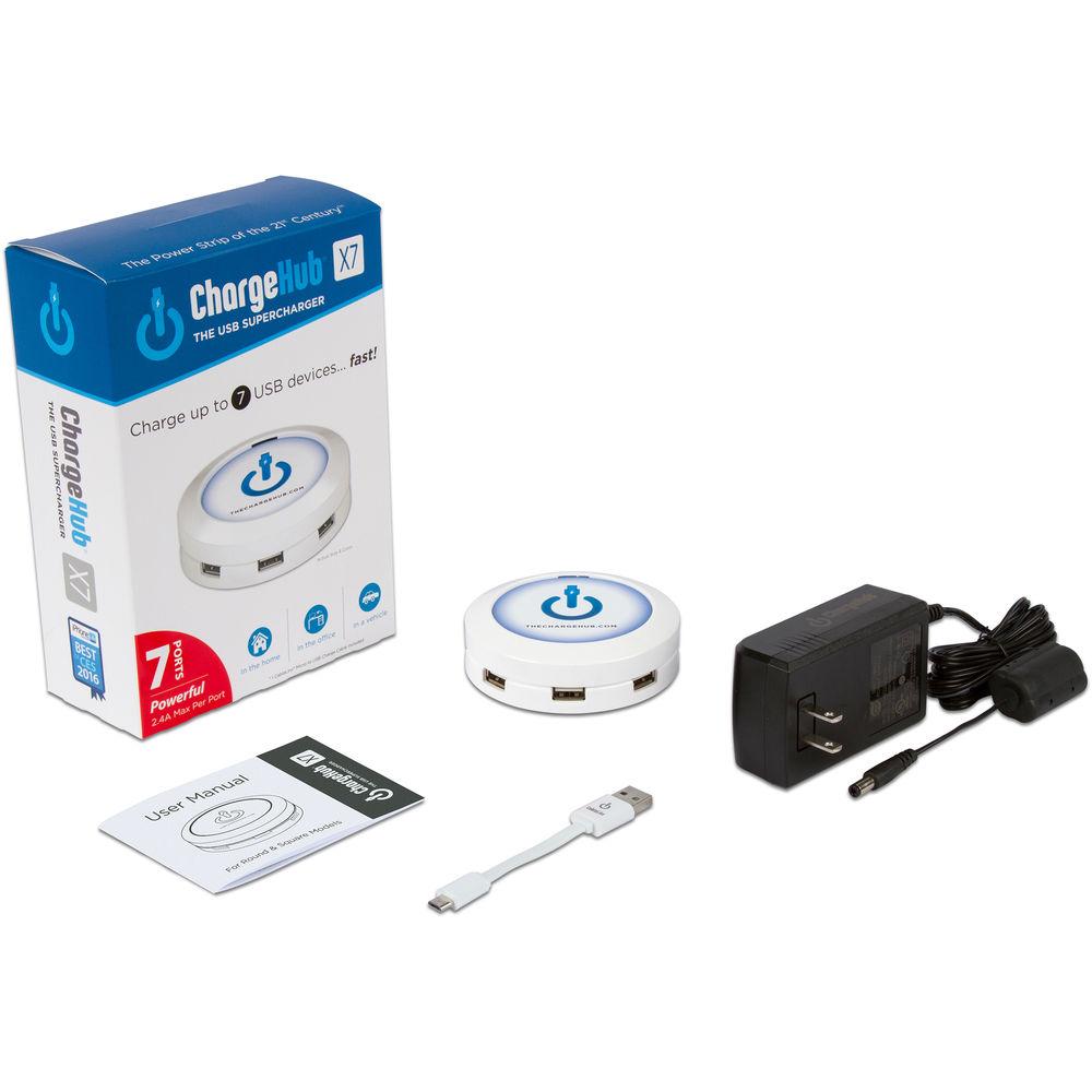 ChargeHub X7 7-Port Round USB Charging Station