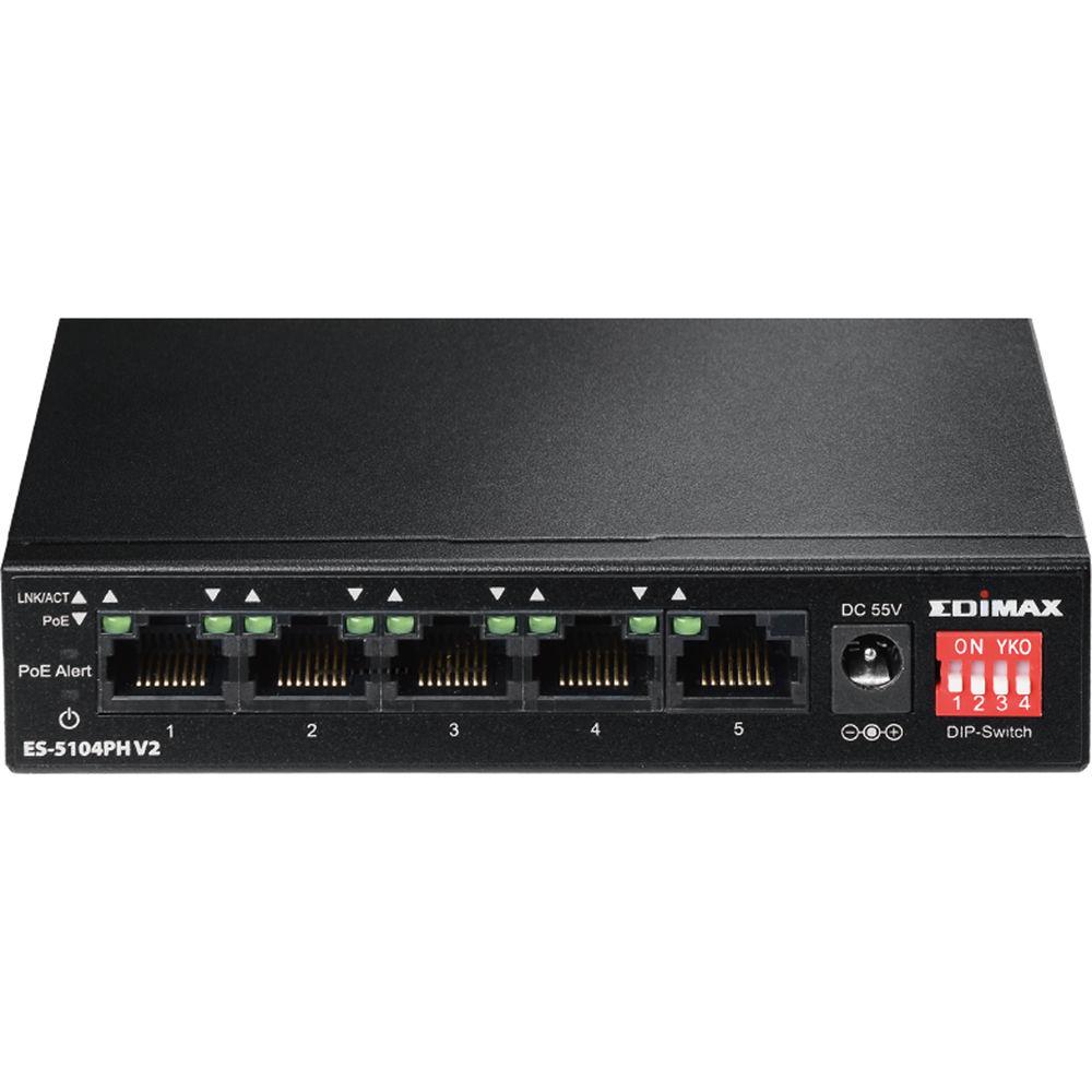 EDIMAX Technology ES-5104PH V2 5-Port Fast Ethernet Long Range PoE Managed Switch