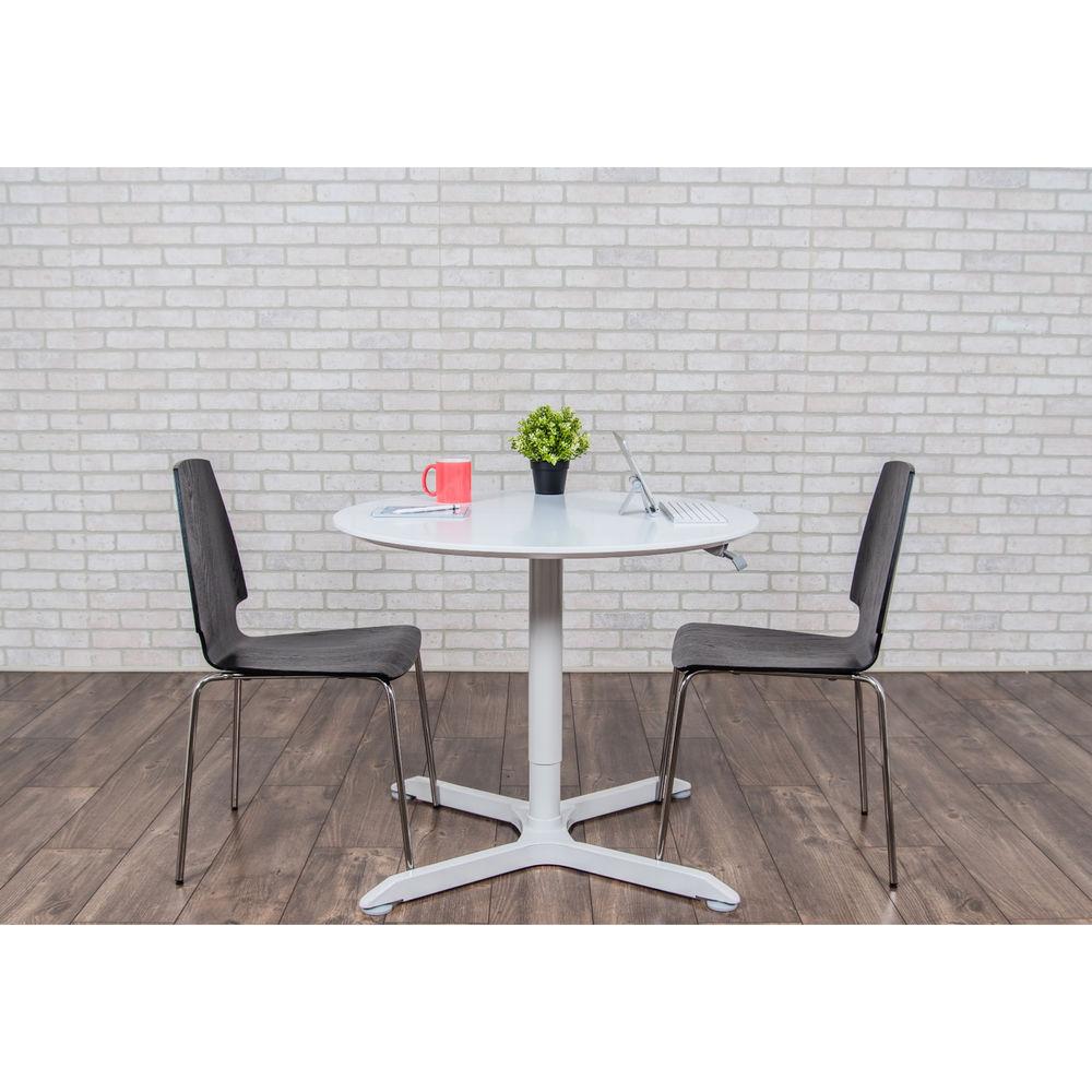 Luxor 32" Pneumatic Height Adjustable Round Cafe Table