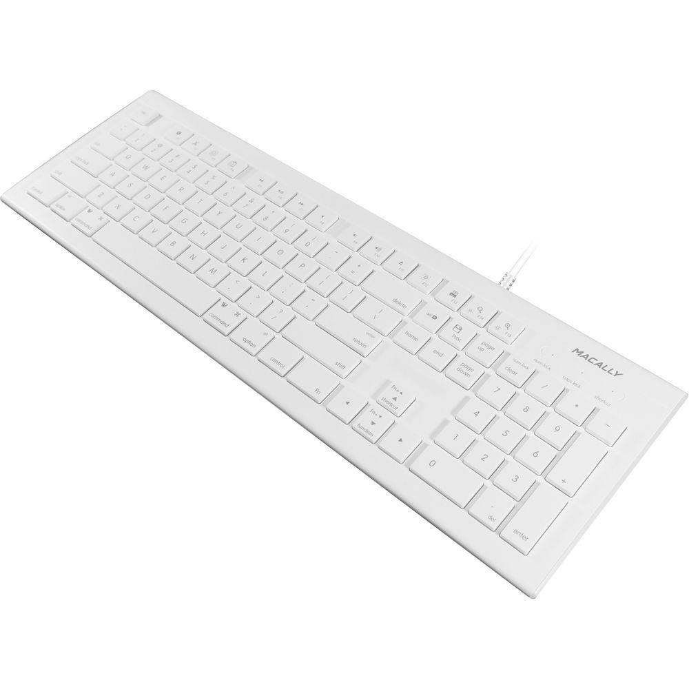 Macally 103 Key Full-Size USB Keyboard With Shortcut Keys for Mac