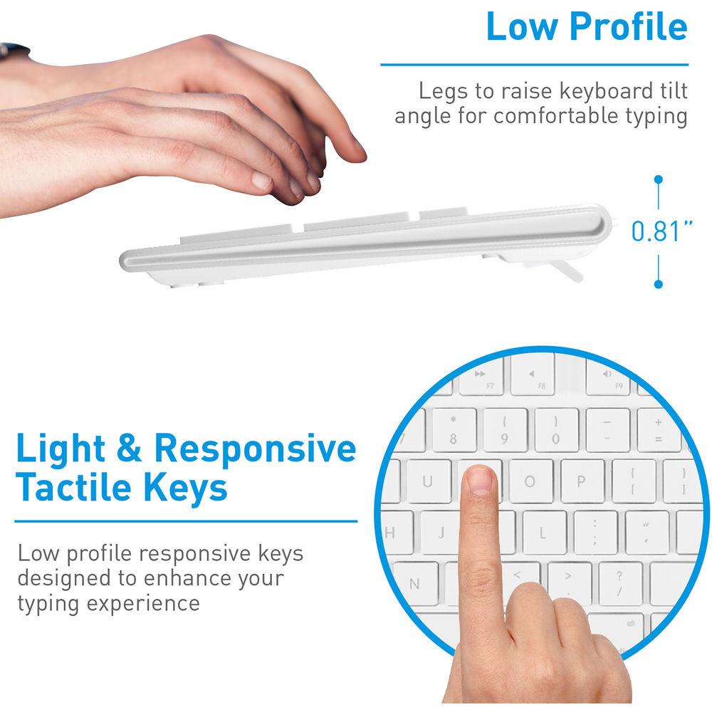 Macally 103 Key Full-Size USB Keyboard With Shortcut Keys for Mac