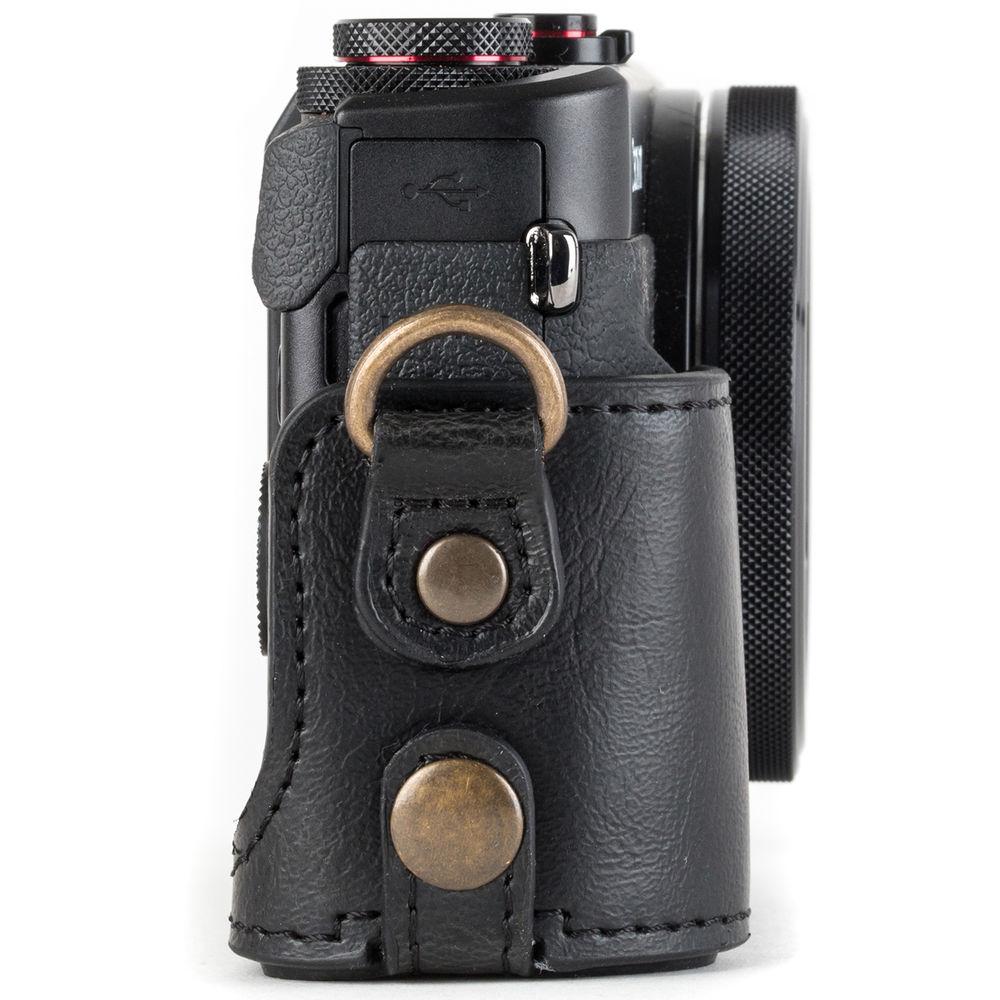 MegaGear Genuine Leather Camera Half Case and Strap for Canon PowerShot G7 X Mark II