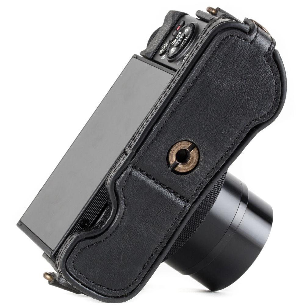MegaGear Genuine Leather Camera Half Case and Strap for Canon PowerShot G7 X Mark II