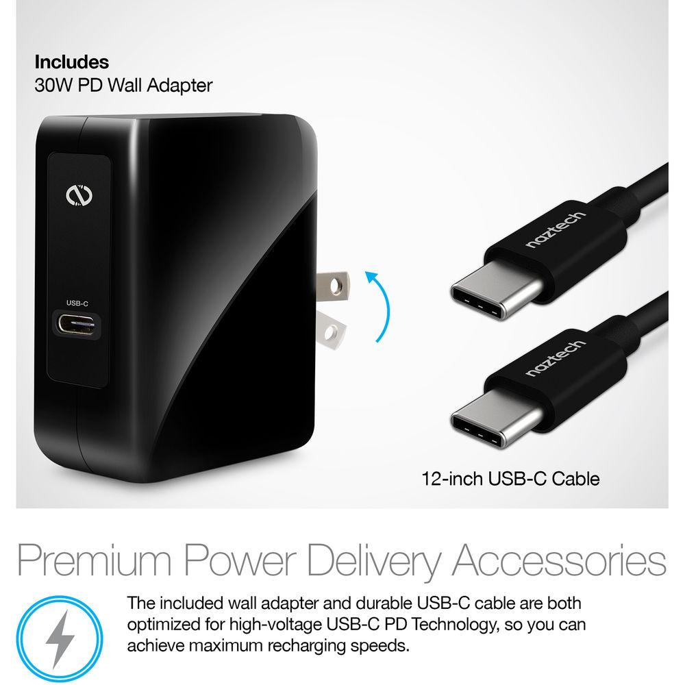 Naztech 18W 13,400mAh USB Type-C PD Portable Battery with QC 3.0 Fast Charge