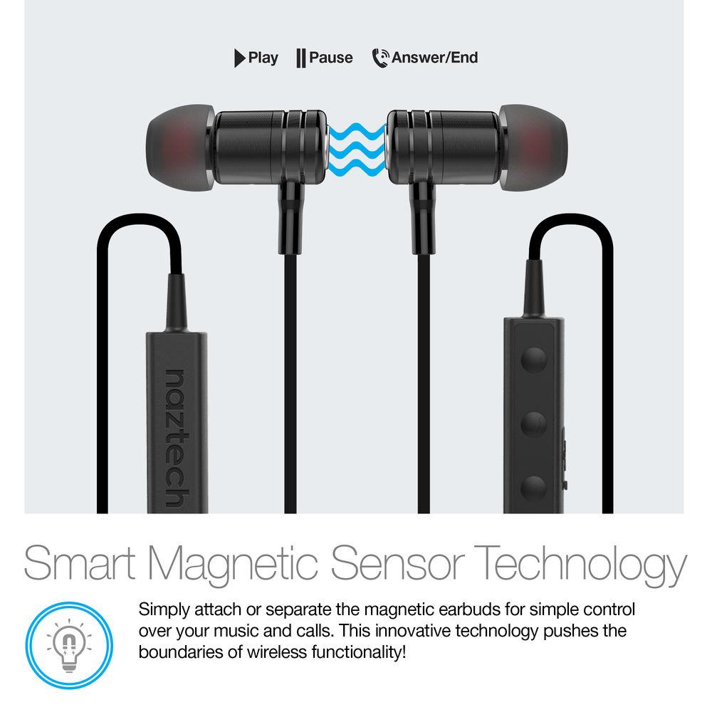 Naztech Alloy Wireless Magnetic Earphones