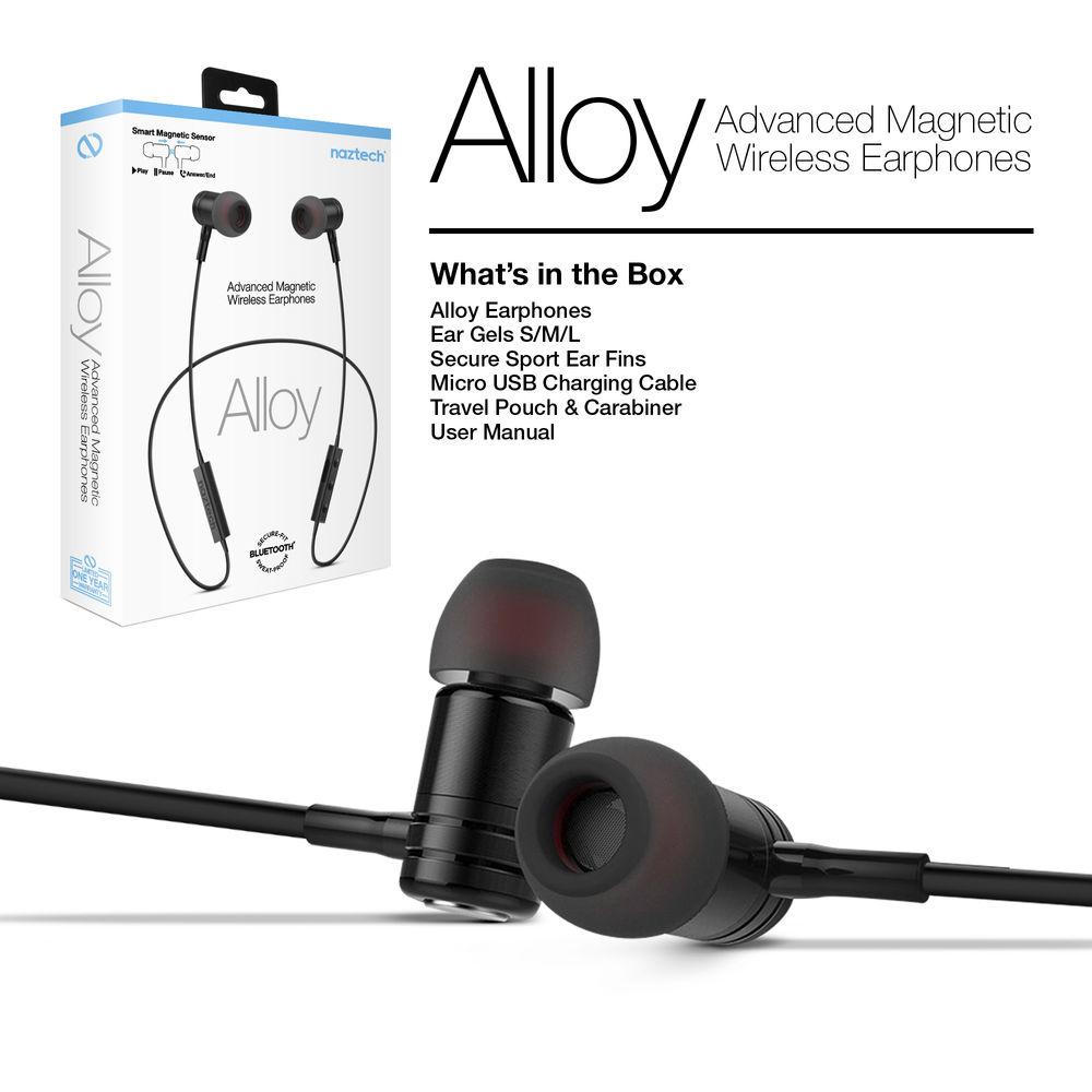 Naztech Alloy Wireless Magnetic Earphones