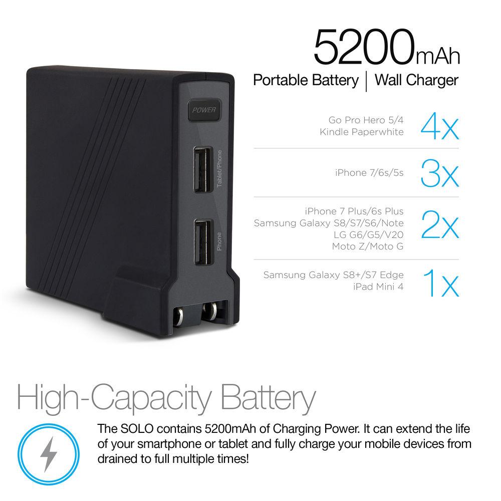 Naztech SOLO Portable Battery and Wall Charger