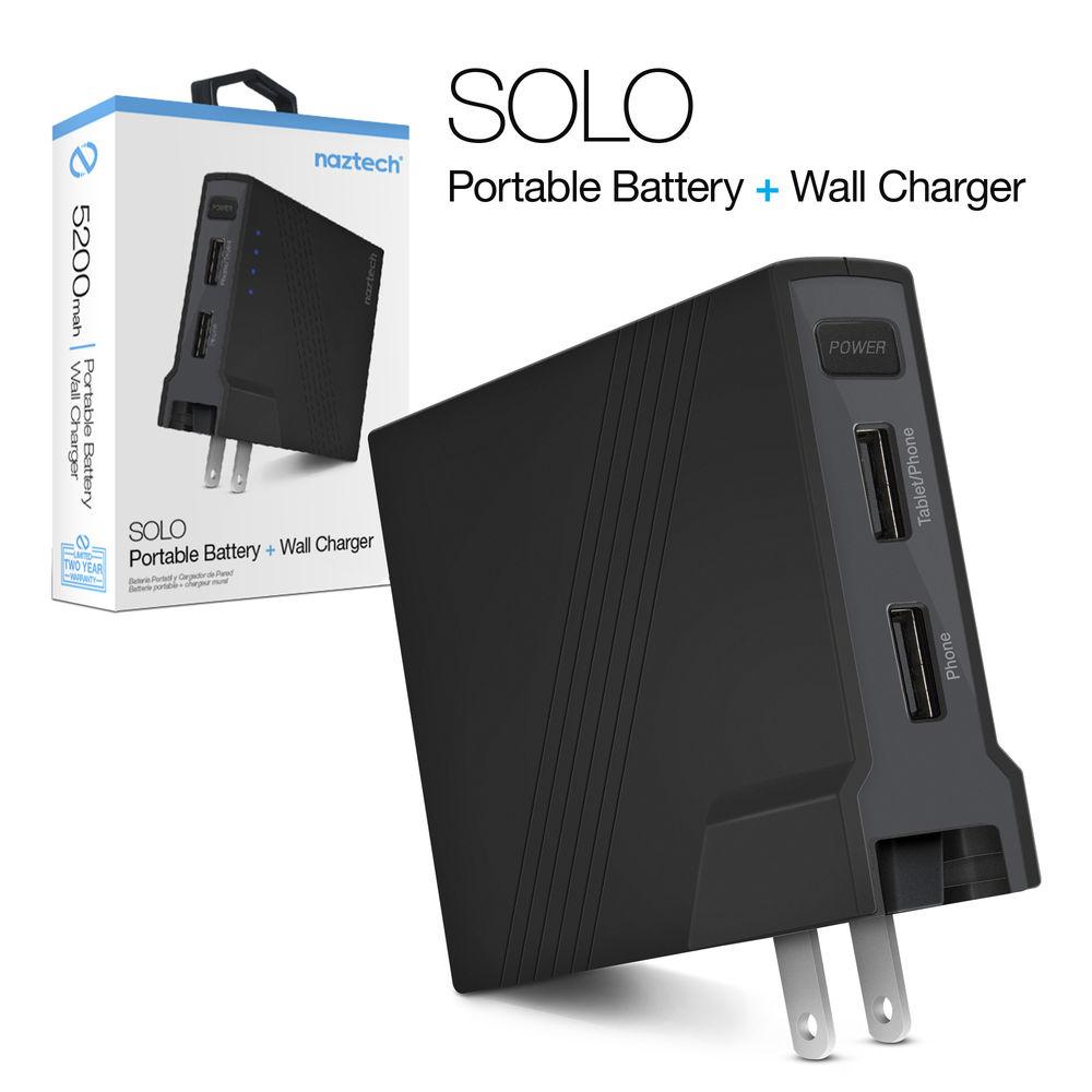 Naztech SOLO Portable Battery and Wall Charger