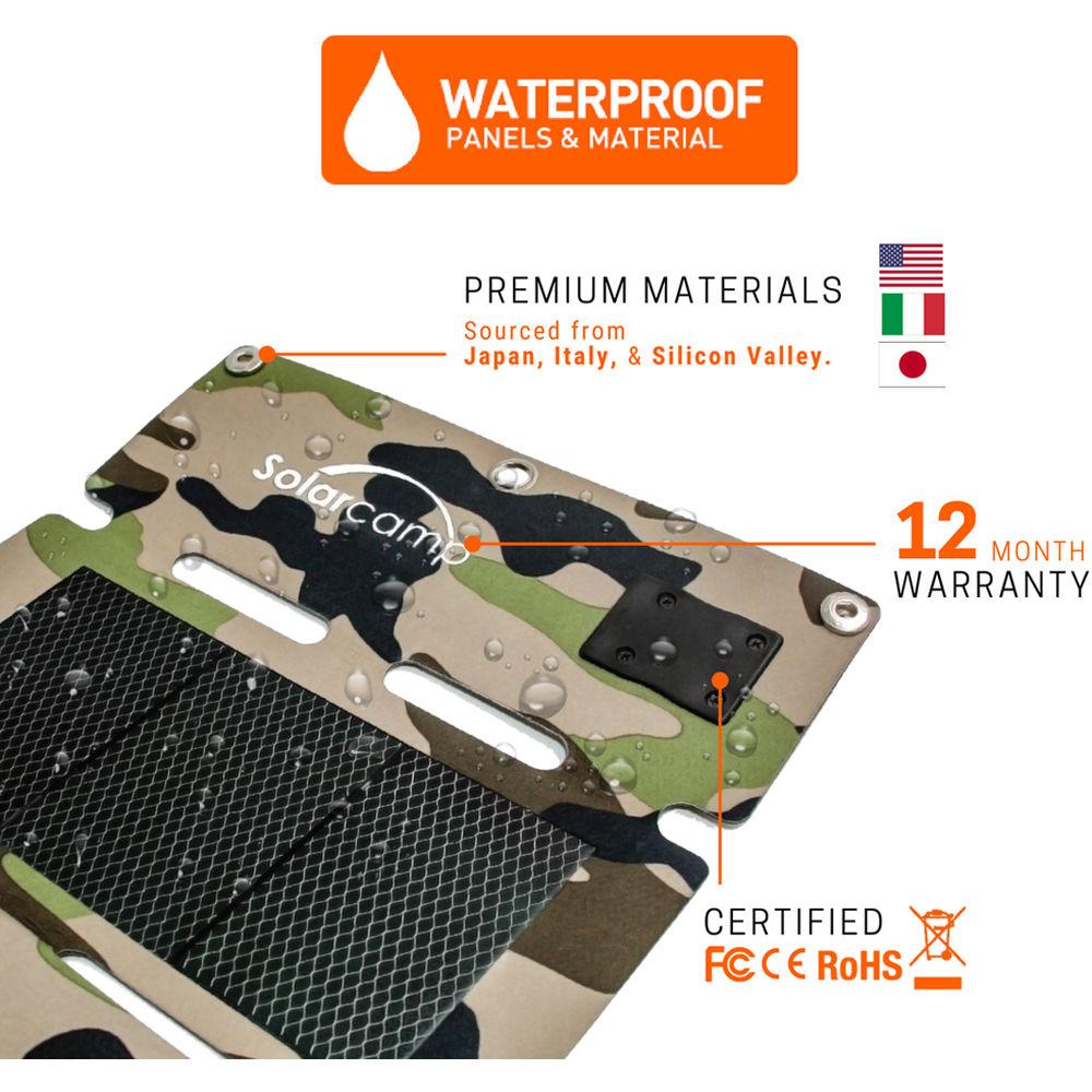 Solar Camp Solympic Camo 10W Solar Charger
