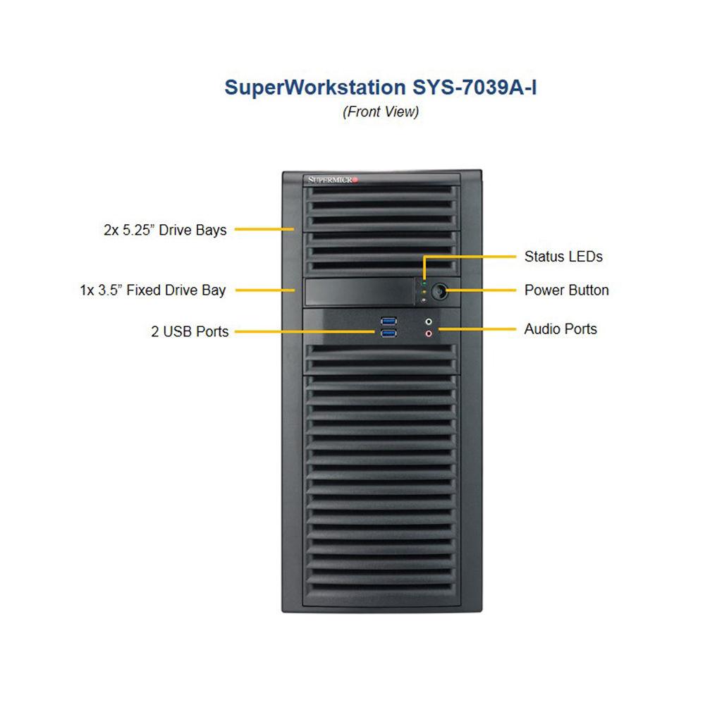 Supermicro Super WorkStation X11SRA with Chassis CSE-732D3--1200B X11 Mid Tower