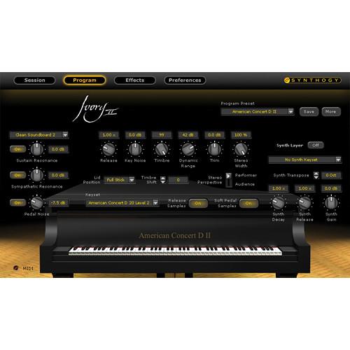 Synthogy Ivory II American Concert D - Virtual Instrument