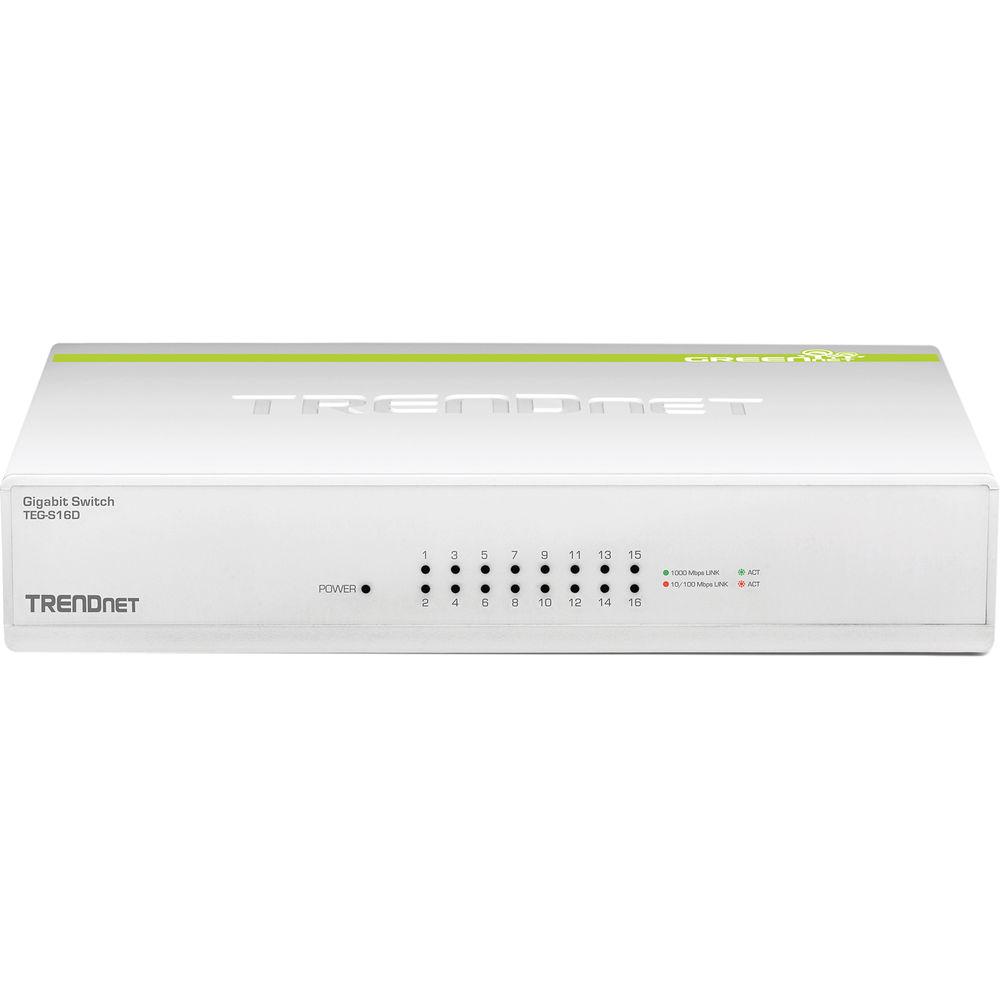 TRENDnet TEG-S16D 16-Port Gigabit GREENnet Switch