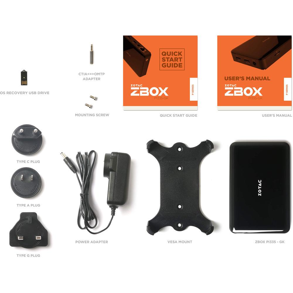 ZOTAC PI335 pico Gemini Lake Mini Desktop Computer