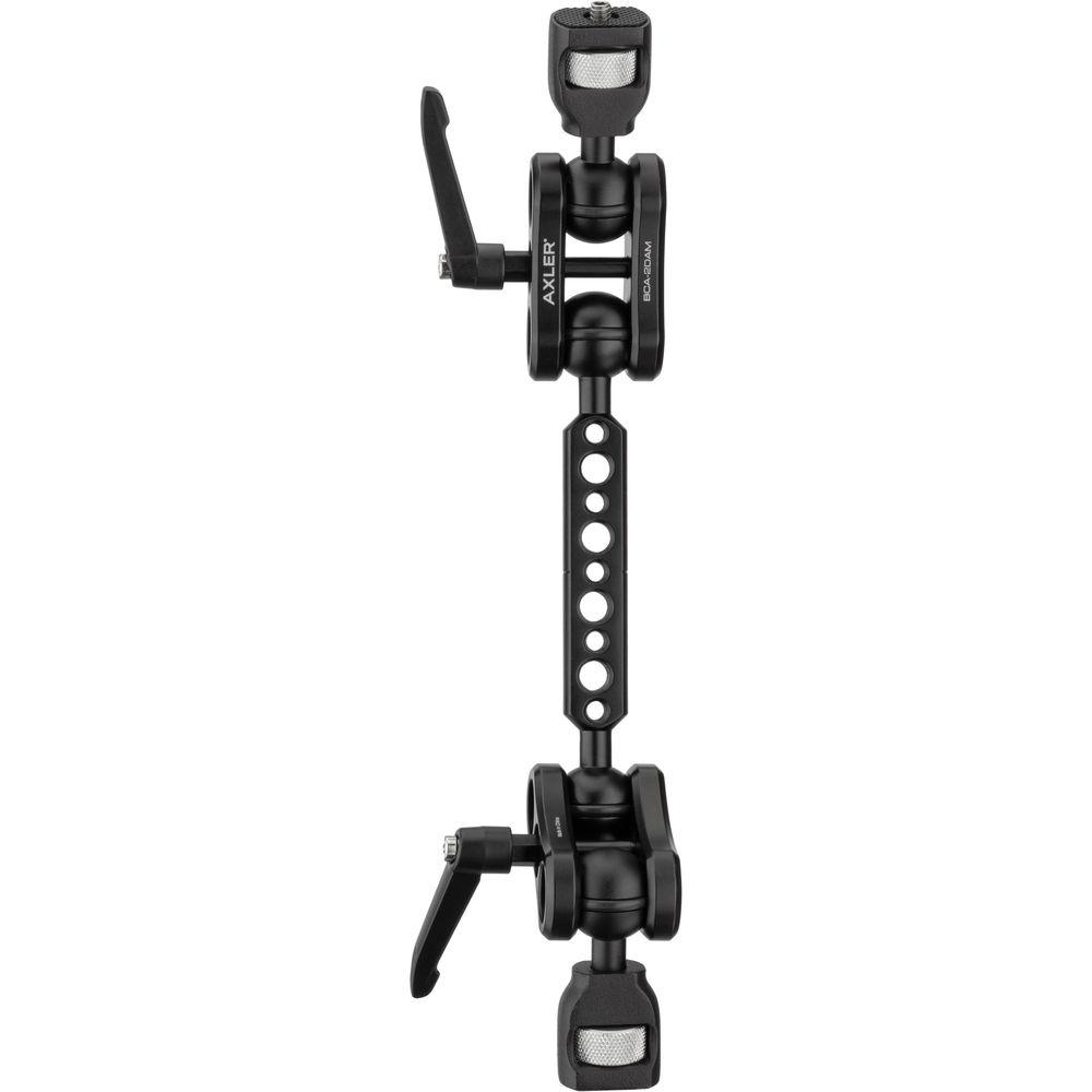 Axler 12" Dual Mega Ball Clamp Arm with 1 4"-20 and 3 8"-16 ARRI Accessory Mount