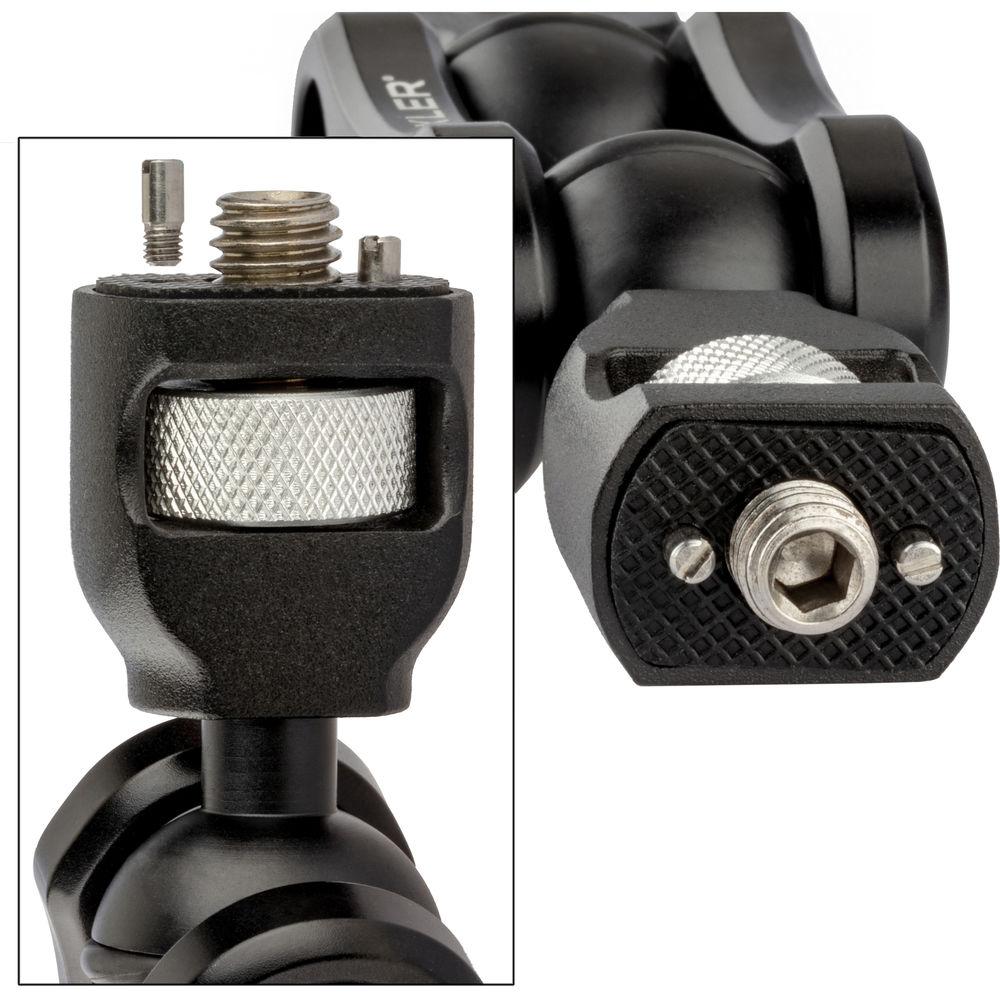 Axler 12" Dual Mega Ball Clamp Arm with 1 4"-20 and 3 8"-16 ARRI Accessory Mount