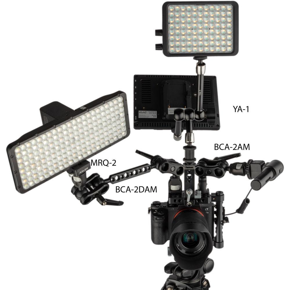 Axler 12" Dual Mega Ball Clamp Arm with 1 4"-20 and 3 8"-16 ARRI Accessory Mount