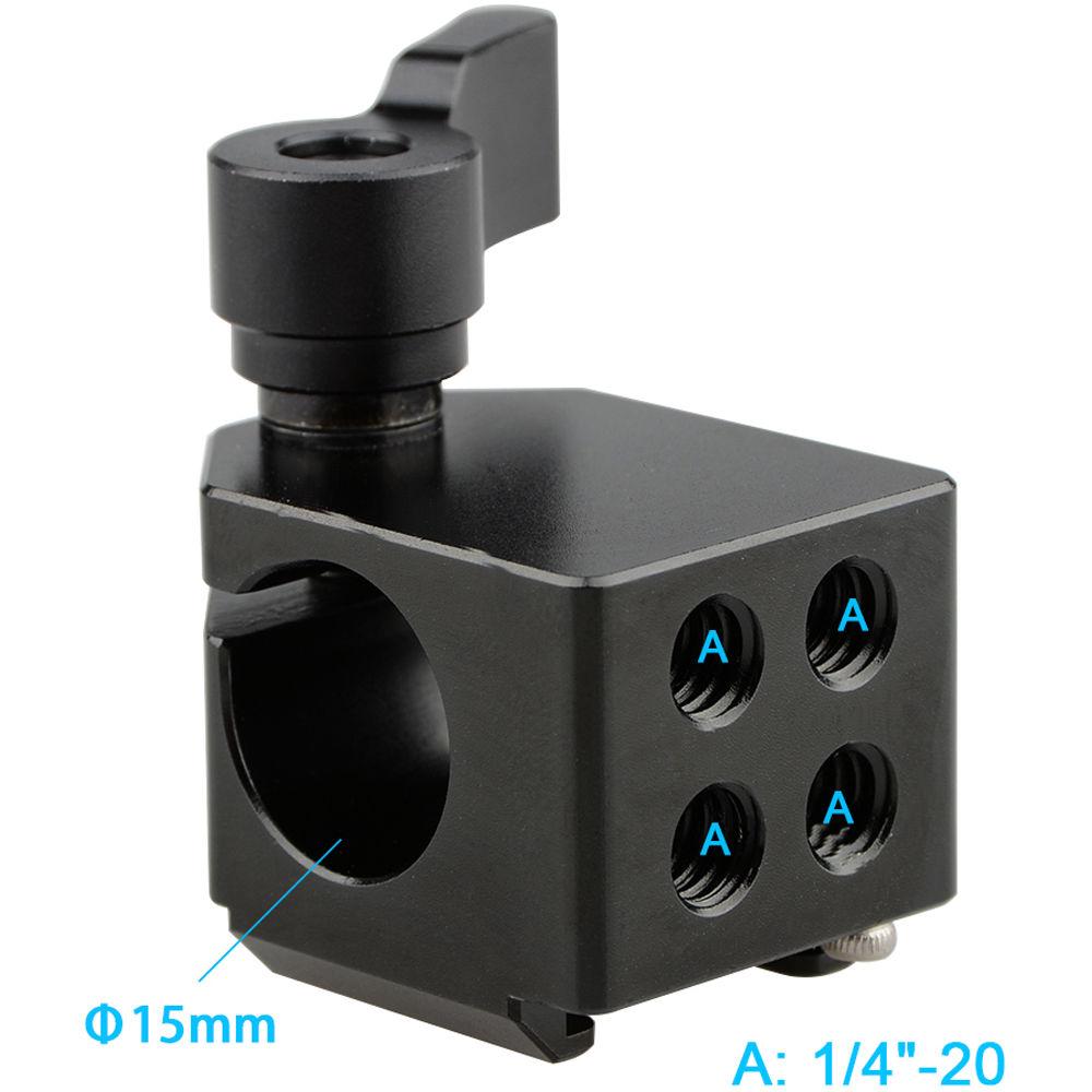 CAMVATE 15mm Rod Clamp with Cold Shoe