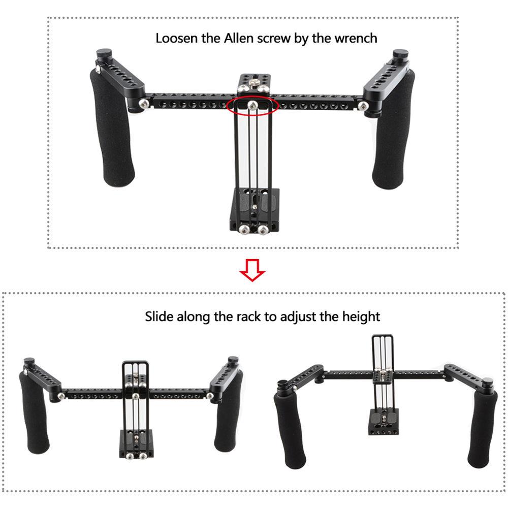 CAMVATE Concise Monitor Cage with Adjustable Sponge Handgrips