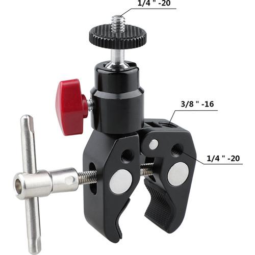 CAMVATE Crab Clamp with 360° Mini Ball Head