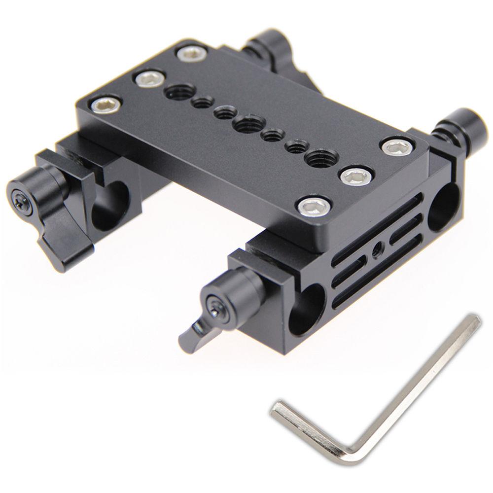 CAMVATE Tripod Mounting Plate with Dual 15mm Rod Blocks