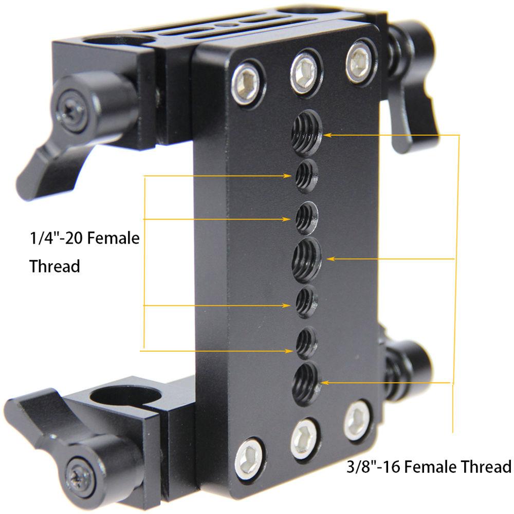CAMVATE Tripod Mounting Plate with Dual 15mm Rod Blocks