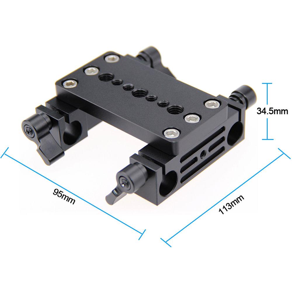 CAMVATE Tripod Mounting Plate with Dual 15mm Rod Blocks