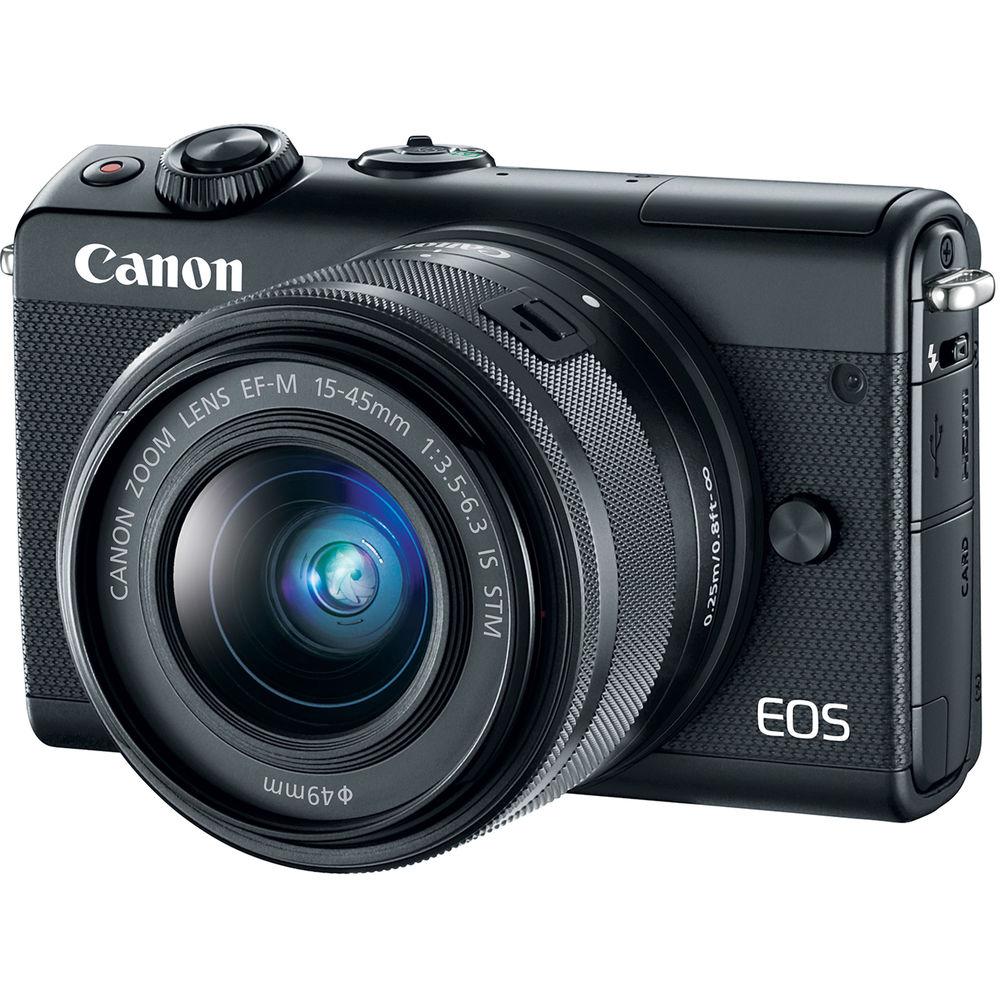 Canon EOS M100 Mirrorless Digital Camera with 15-45mm and 55-200mm Lenses