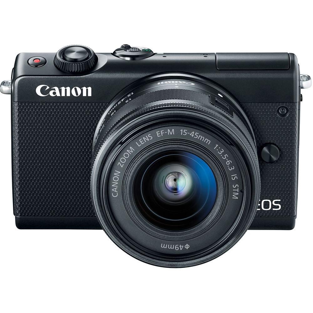 Canon EOS M100 Mirrorless Digital Camera with 15-45mm and 55-200mm Lenses