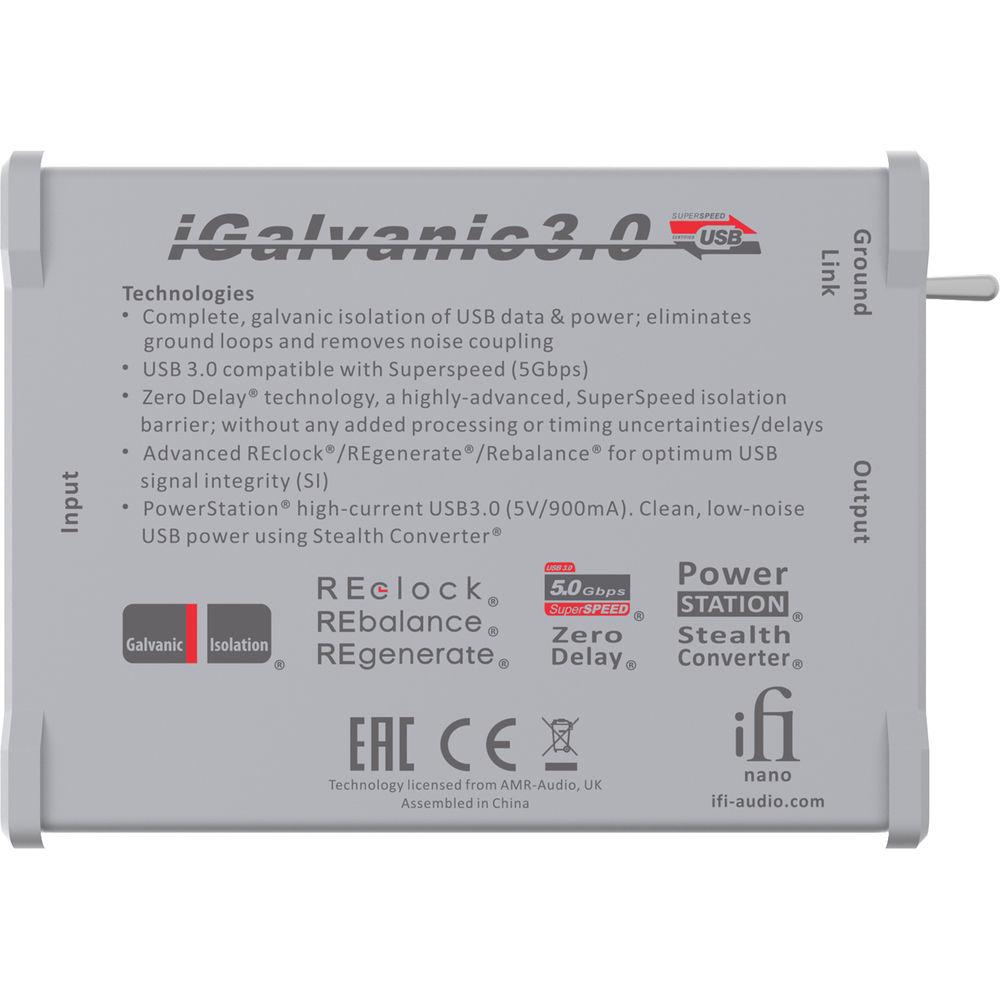 iFi AUDIO Nano iGalvanic3.0 Isolation Device for Digital Audio over USB 3.1 Gen 1