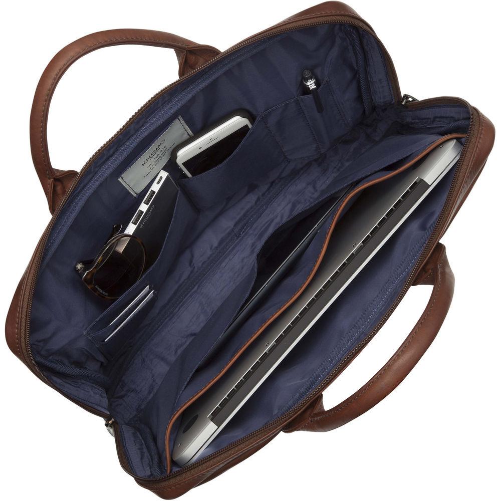 KNOMO USA 14" Foster Leather Laptop Briefcase