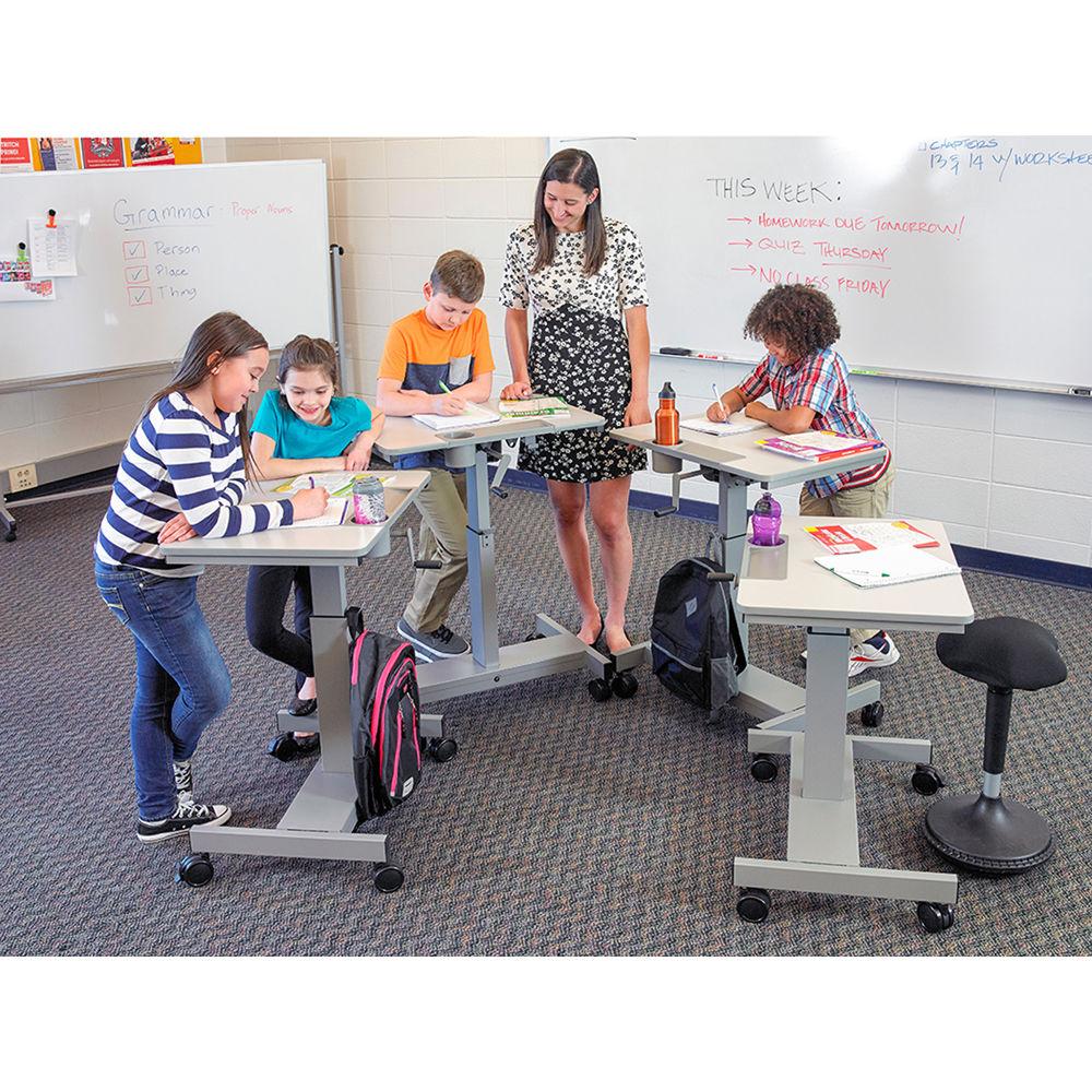 Luxor Student Sit Stand Desk with Crank Handle
