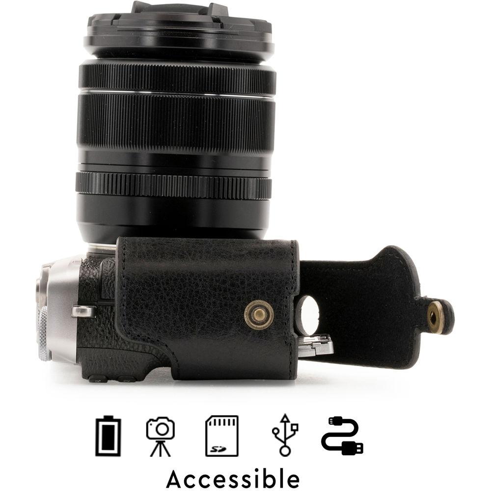MegaGear Ever Ready Leather Half Case and Strap for Fujifilm X-E3
